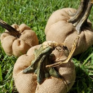 Fabric Burlap pumpkins